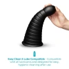 10 Inch b-Vibe Cone XXL Tapered Ribbed Anal Dildo with Suction Cup Black