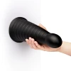 10 Inch b-Vibe Cone XXL Tapered Ribbed Anal Dildo with Suction Cup Black