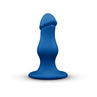 8.25 Inch b-Vibe Gape XXL Bulbous Anal Dildo with Suction Cup Blue