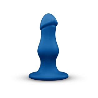 8.25 Inch b-Vibe Gape XXL Bulbous Anal Dildo with Suction Cup Blue