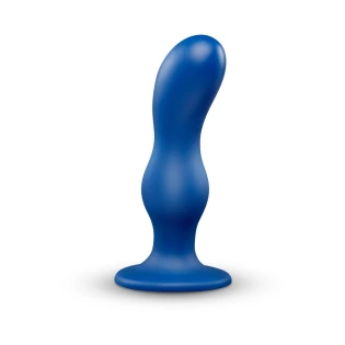 b-Vibe Milk 8.5 Inch XXL Curved Prostate Anal Trainer with Tapered Tip and Suction Cup Blue