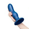 b-Vibe Milk 8.5 Inch XXL Curved Prostate Anal Trainer with Tapered Tip and Suction Cup Blue