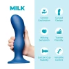 b-Vibe Milk 8.5 Inch XXL Curved Prostate Anal Trainer with Tapered Tip and Suction Cup Blue