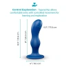 b-Vibe Milk 8.5 Inch XXL Curved Prostate Anal Trainer with Tapered Tip and Suction Cup Blue