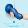 b-Vibe Milk 8.5 Inch XXL Curved Prostate Anal Trainer with Tapered Tip and Suction Cup Blue