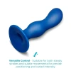 b-Vibe Milk 8.5 Inch XXL Curved Prostate Anal Trainer with Tapered Tip and Suction Cup Blue
