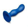 b-Vibe Milk 8.5 Inch XXL Curved Prostate Anal Trainer with Tapered Tip and Suction Cup Blue