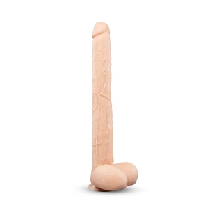 17 Inch b-Vibe Bone Deep-Insert Huge Dildo with Realistic Balls & Suction Cup Beige
