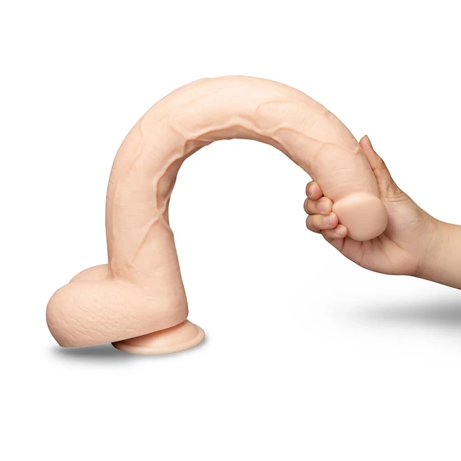 17 Inch b-Vibe Bone Deep-Insert Huge Dildo with Realistic Balls & Suction Cup Beige