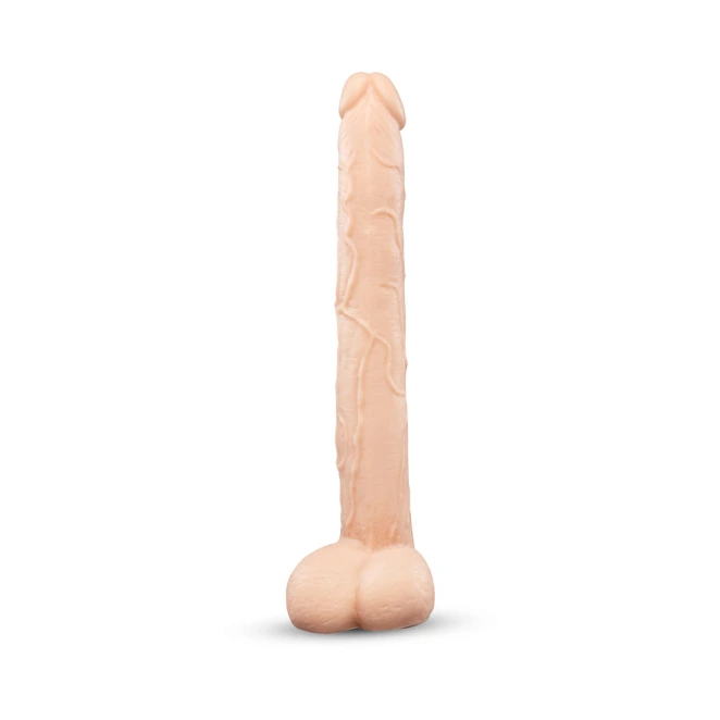 17 Inch b-Vibe Bone Deep-Insert Huge Dildo with Realistic Balls & Suction Cup Beige