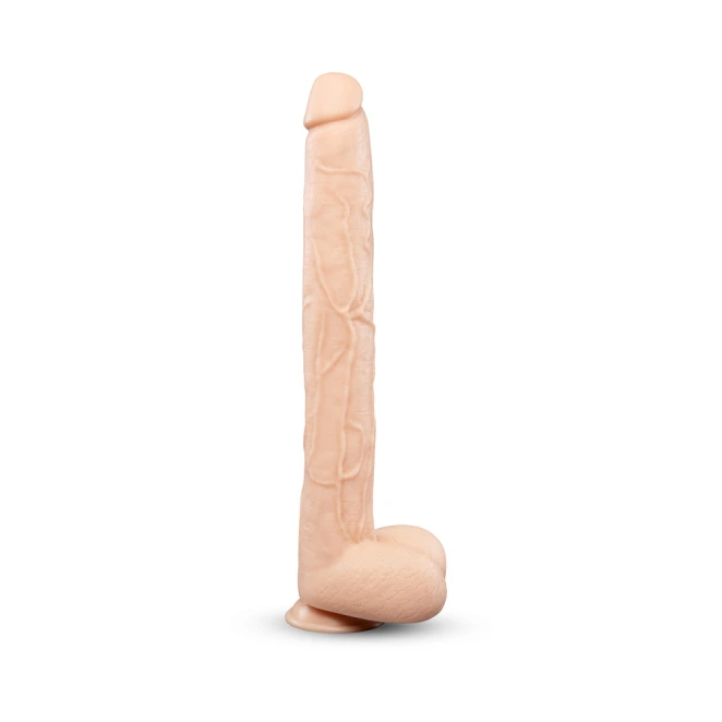 17 Inch b-Vibe Bone Deep-Insert Huge Dildo with Realistic Balls & Suction Cup Beige