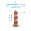 10.5 Inch b-Vibe Headz XXL Multi Bulb Anal Dildo with Flared Suction Cup Base Tan