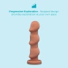 10.5 Inch b-Vibe Headz XXL Multi Bulb Anal Dildo with Flared Suction Cup Base Tan