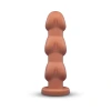 10.5 Inch b-Vibe Headz XXL Multi Bulb Anal Dildo with Flared Suction Cup Base Tan