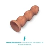 10.5 Inch b-Vibe Headz XXL Multi Bulb Anal Dildo with Flared Suction Cup Base Tan
