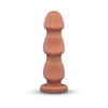 10.5 Inch b-Vibe Headz XXL Multi Bulb Anal Dildo with Flared Suction Cup Base Tan