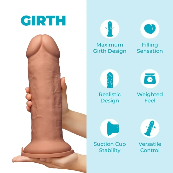 12 Inch b-Vibe Girth Max-Girth Ultra Realistic Dildo with Suction Cup