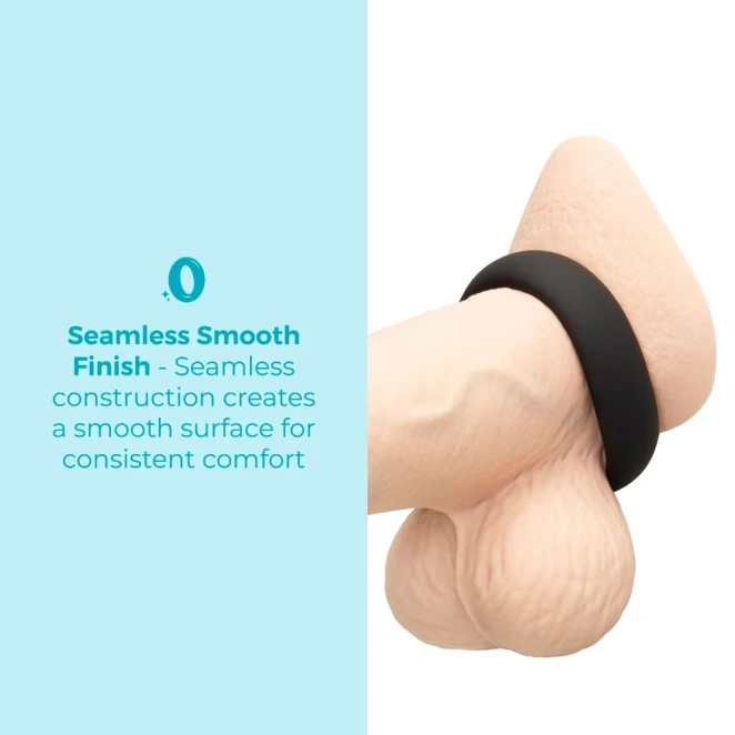 b-Vibe Snug Ring 40mm Soft Stretch Silicone Cock Ring Black