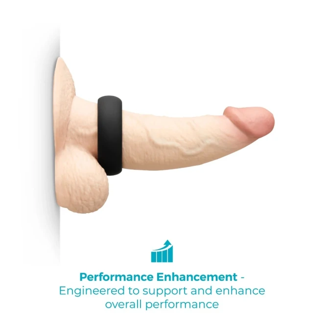b-Vibe Snug Ring 40mm Soft Stretch Silicone Cock Ring Black