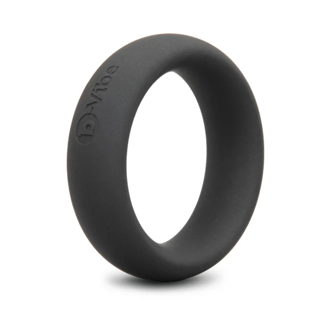 b-Vibe Snug Ring 45mm Soft Stretch Silicone Cock Ring Black