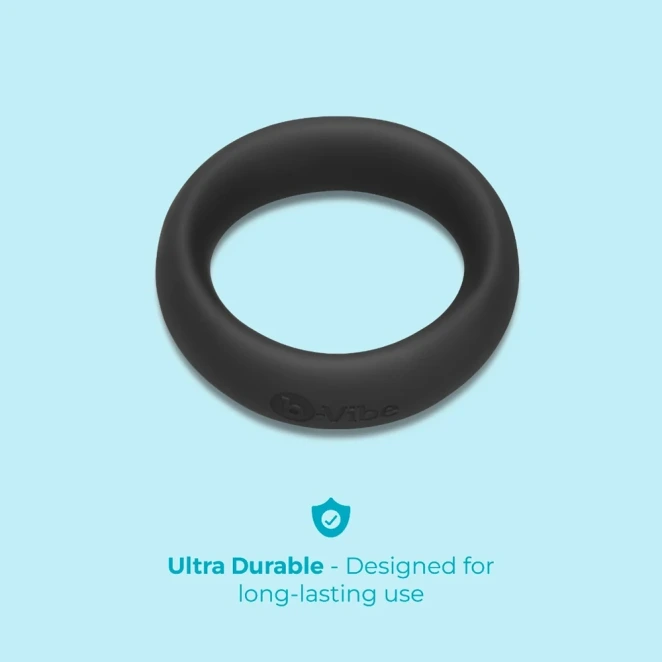 b-Vibe Snug Ring 45mm Soft Stretch Silicone Cock Ring Black