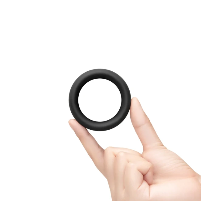b-Vibe Snug Ring 45mm Soft Stretch Silicone Cock Ring Black