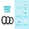 b-Vibe Snug Ring Lite 3 Pack Beginner Silicone Cock Ring Set Black