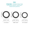 b-Vibe Snug Ring Lite 3 Pack Beginner Silicone Cock Ring Set Black