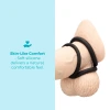 b-Vibe Snug Ring Lite 3 Pack Beginner Silicone Cock Ring Set Black