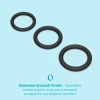 b-Vibe Snug Ring Lite 3 Pack Beginner Silicone Cock Ring Set Black