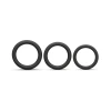 b-Vibe Snug Ring Lite 3 Pack Beginner Silicone Cock Ring Set Black