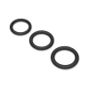 b-Vibe Snug Ring Lite 3 Pack Beginner Silicone Cock Ring Set Black
