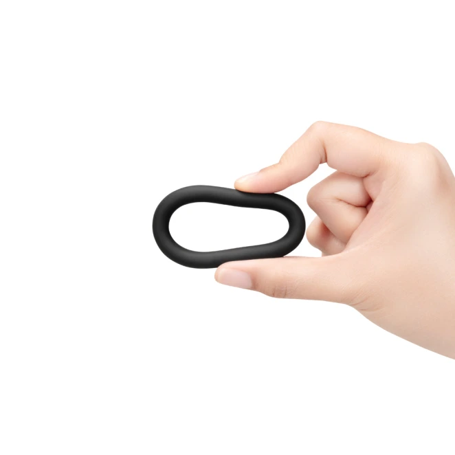 b-Vibe Snug Ring Lite 3 Pack Beginner Silicone Cock Ring Set Black