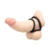 b-Vibe Snug Ring Lite 3 Pack Beginner Silicone Cock Ring Set Black