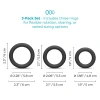 b-Vibe Snug Ring Swole 3 Pack Thick Silicone Cock Ring Set Black