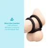b-Vibe Snug Ring Swole 3 Pack Thick Silicone Cock Ring Set Black