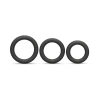 b-Vibe Snug Ring Swole 3 Pack Thick Silicone Cock Ring Set Black