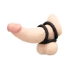 b-Vibe Snug Ring Swole 3 Pack Thick Silicone Cock Ring Set Black