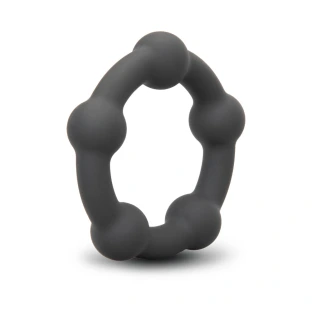 b-Vibe Snug Ring Orbit 40.5mm Nubby Silicone Cock Ring Black