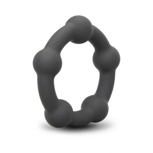 b-Vibe Snug Ring Orbit 40.5mm Nubby Silicone Cock Ring Black