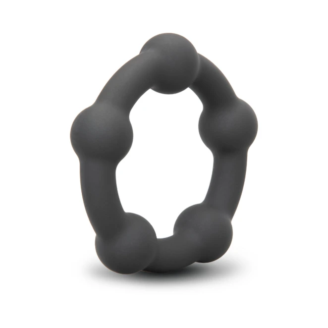 b-Vibe Snug Ring Orbit 40.5mm Nubby Silicone Cock Ring Black