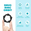 b-Vibe Snug Ring Orbit 40.5mm Nubby Silicone Cock Ring Black