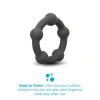 b-Vibe Snug Ring Orbit 40.5mm Nubby Silicone Cock Ring Black