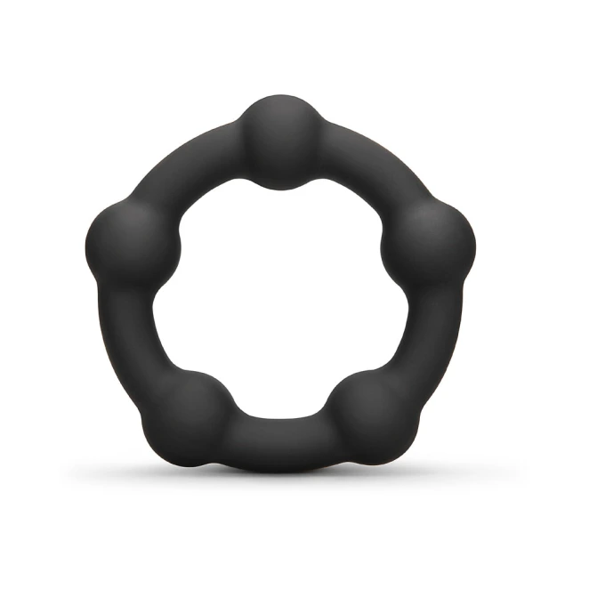 b-Vibe Snug Ring Orbit 40.5mm Nubby Silicone Cock Ring Black