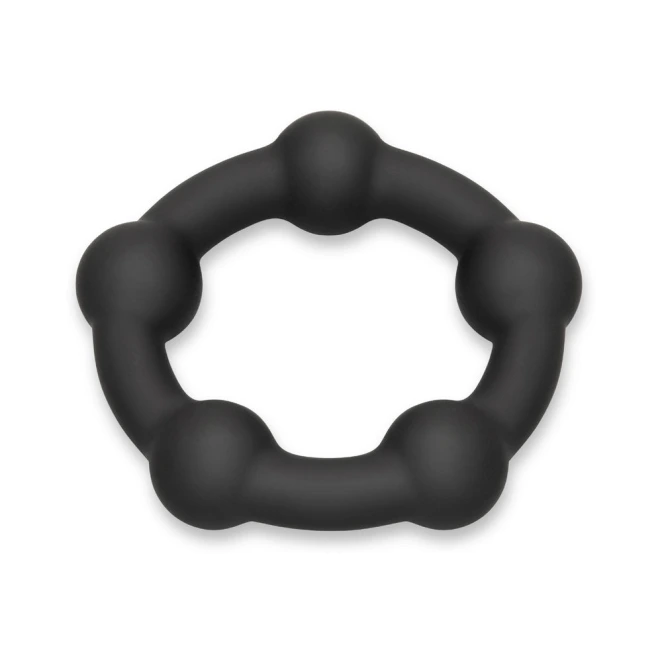 b-Vibe Snug Ring Orbit 40.5mm Nubby Silicone Cock Ring Black