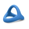 b-Vibe Snug Ring Tri-Sling Soft Stretch Silicone Cock and Ball Sling Blue