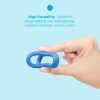 b-Vibe Snug Ring Tri-Sling Soft Stretch Silicone Cock and Ball Sling Blue