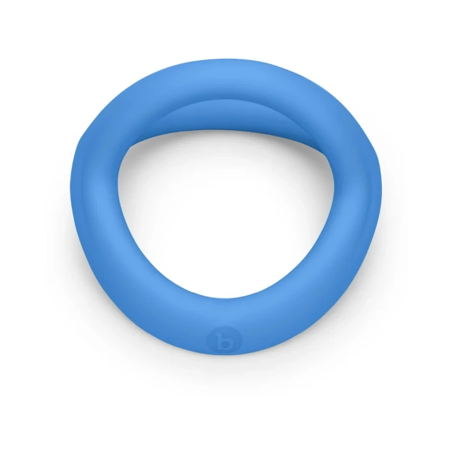 b-Vibe Snug Ring Tri-Sling Soft Stretch Silicone Cock and Ball Sling Blue
