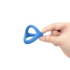 b-Vibe Snug Ring Tri-Sling Soft Stretch Silicone Cock and Ball Sling Blue