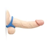 b-Vibe Snug Ring Tri-Sling Soft Stretch Silicone Cock and Ball Sling Blue